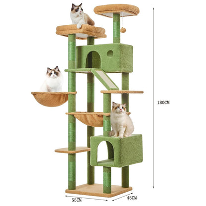 Wholesale custom large cat climbing frame big cat special wooden cat litter cat tree integrated cactus cat tree sisal
