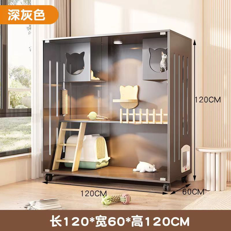 Cat Cage Cat Villa Pet Cabinet Large Free Space Luxury Cat Cat House Cat House Cat House Pet Cabinet