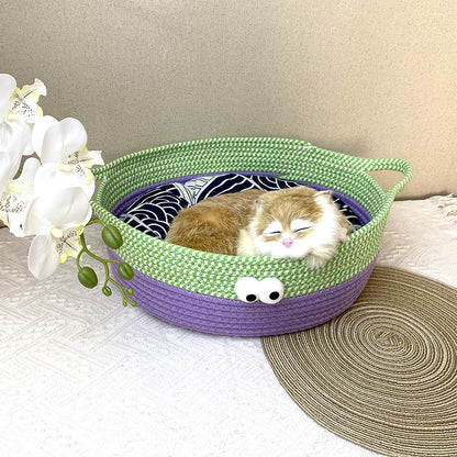 Cat litter universal all seasons dopamine rattan basket cat litter summer cat bed kitten kitten sleeping pet litter spot