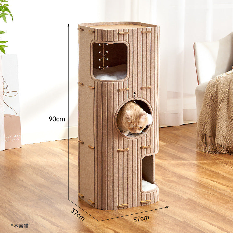 catteryCat nest integrated multi-layer closed cat house winter warmth security cat sleeping nest multi-cat family