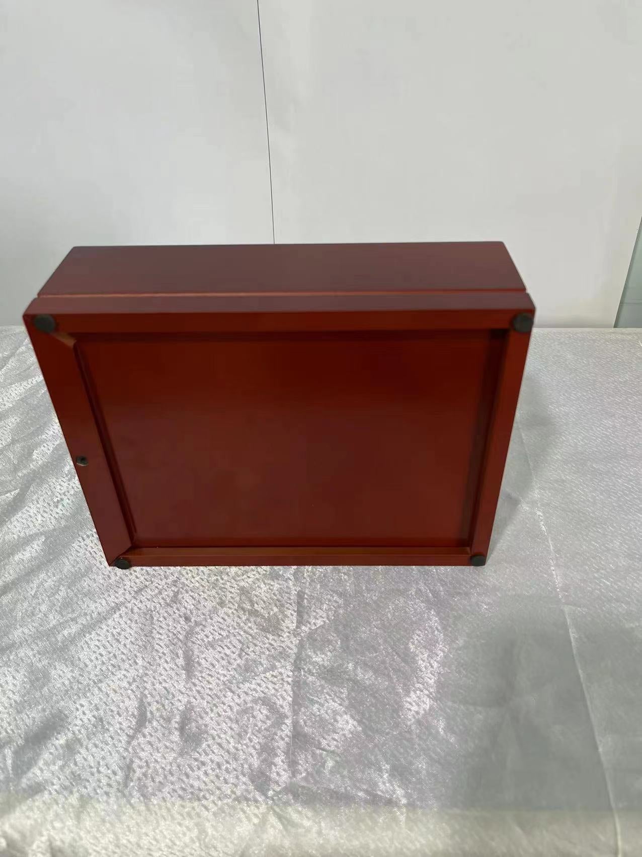 Wooden pet urn, pet cat and dog urn, bottom groove design pet commemorative box