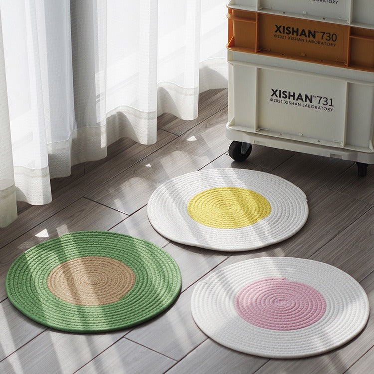 Cat nest cat scratching board integrated cat round cushion cotton thread cat claw nest claw grinder toy cat scratching blanket does not drop debris