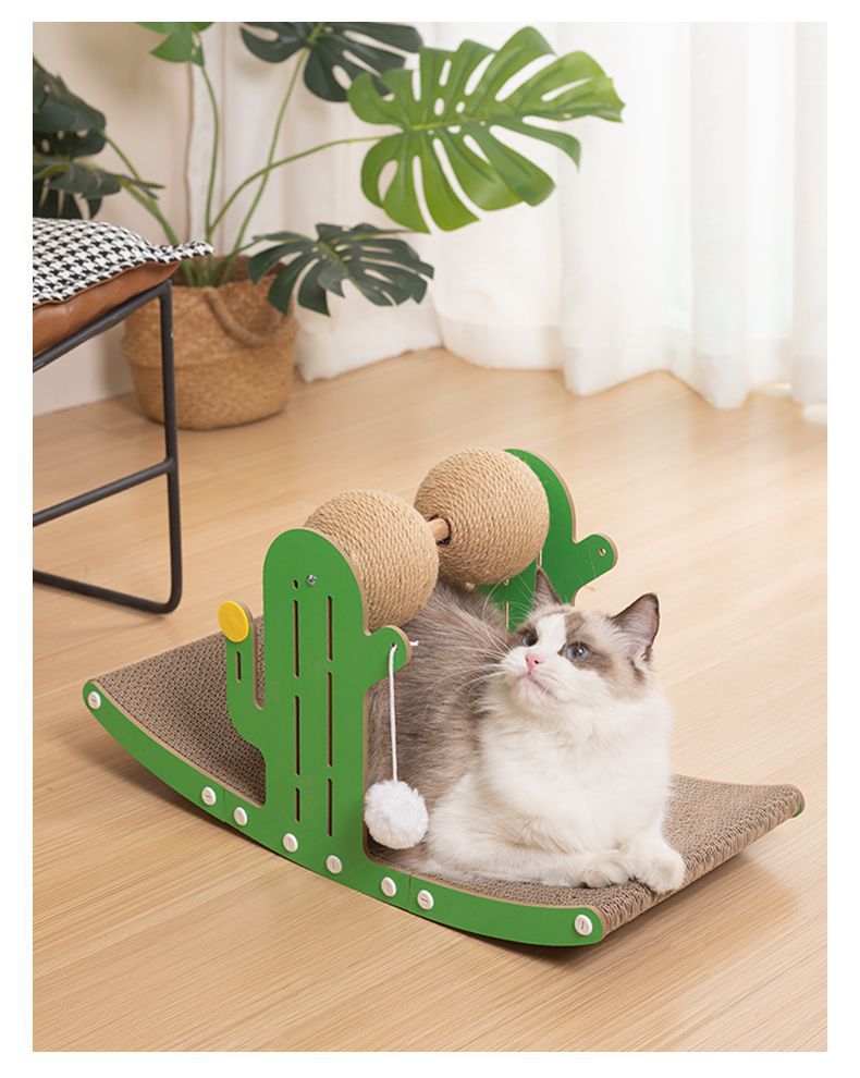 Cactus shaker sofa cat scratching board is durable and does not drop debris corrugated large cat scratching to relieve boredom toy cat scratching board