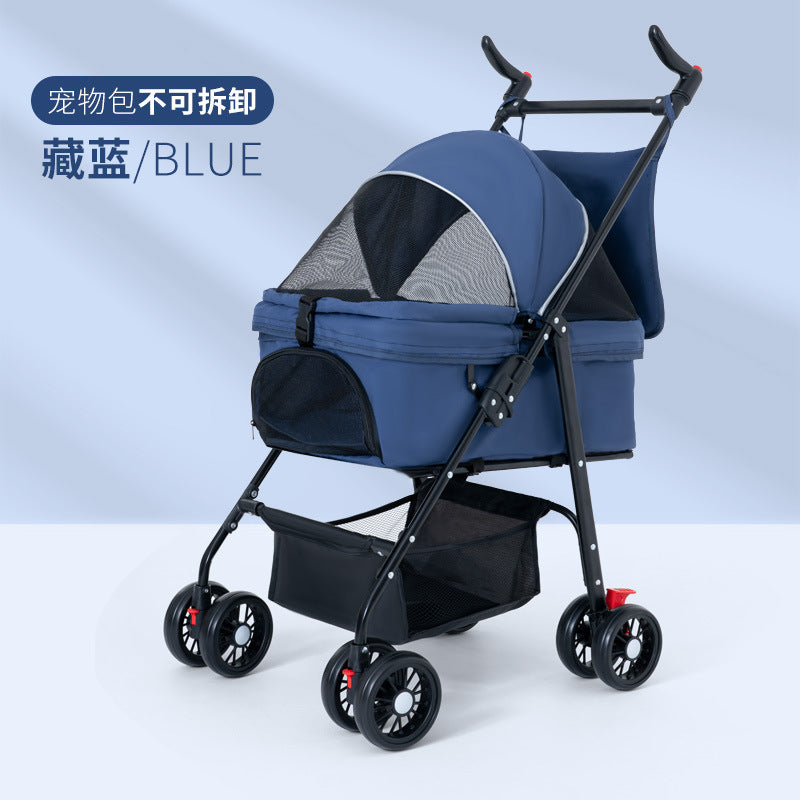 Wholesale Pet Cart Dog Cat Teddy Baby Cart Out Small Pet Cart Lightweight Foldable Outdoor Travel