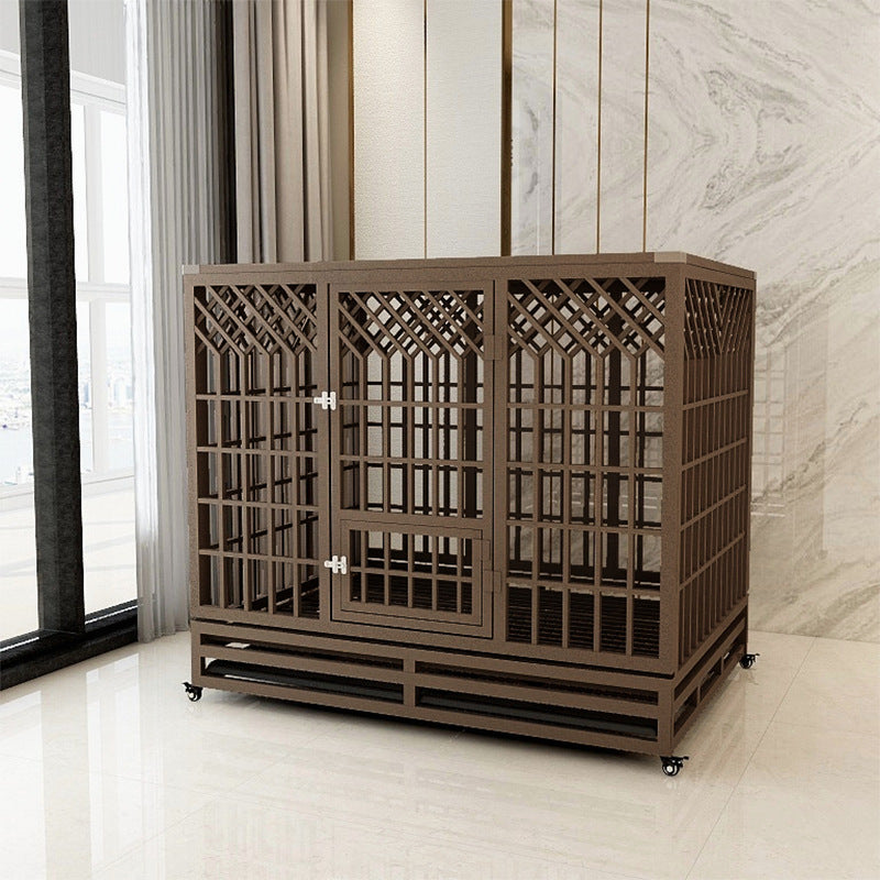 cattery dog Cage Medium Large Dog Galvanized Square Tube Dog Cage with Toilet Indoor Golden Retriever Kennel Iron Cage Pet Supplies