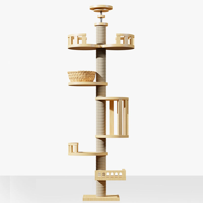 Wholesale cat climbing frame luxury Tongtian cat scratching column cat jumping platform pet hammock factory wholesale cat nest top Tmall tree