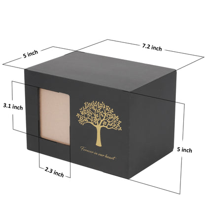 Wooden Black Box Tree of Life Pet Memorial Box Pet Dog Dog Cat Funeral Supplies Urn