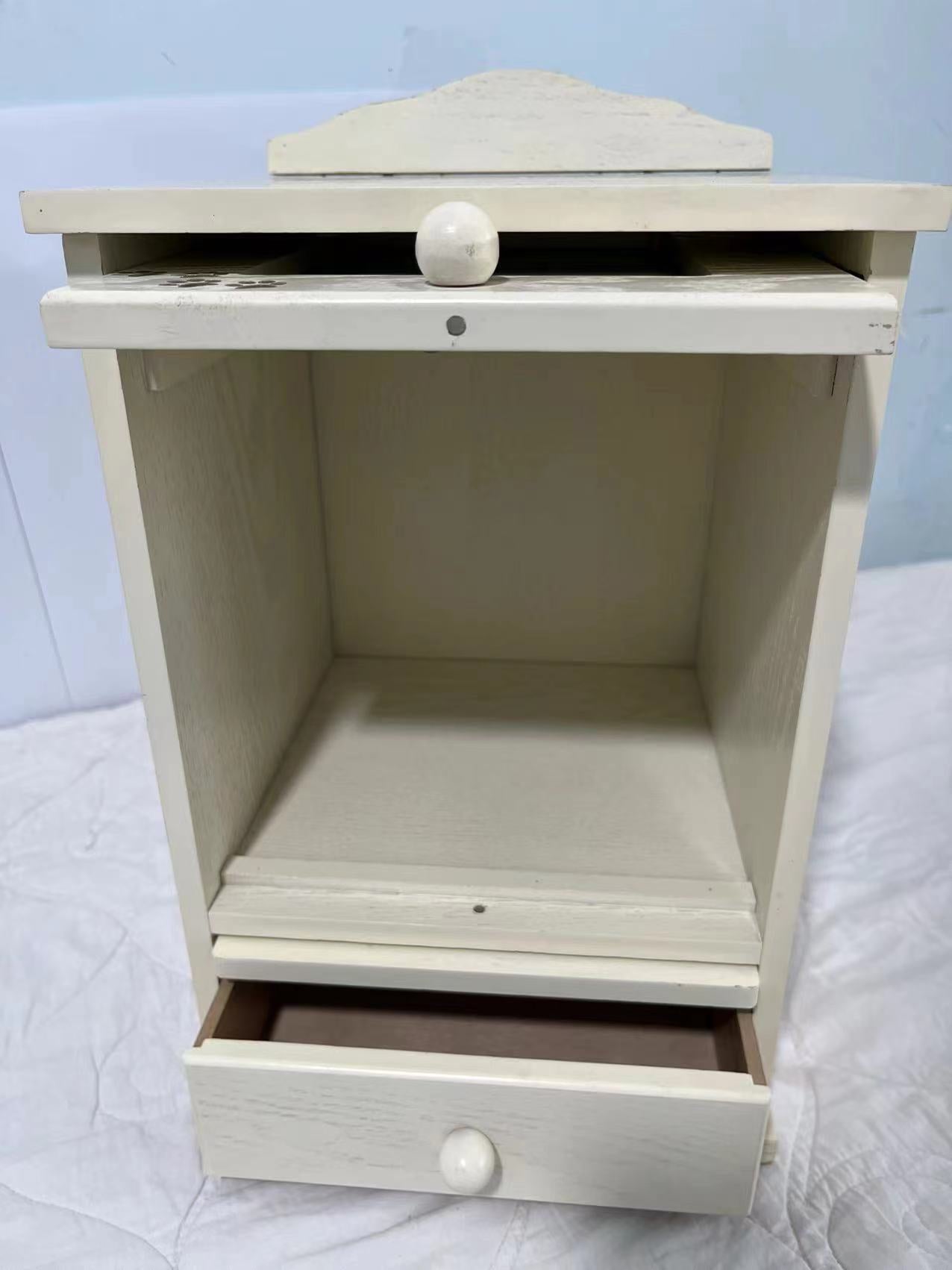 Pet commemorative urn, small house-shaped urn, with photo frame, with small drawers