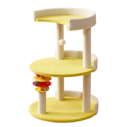 Cat climbing frame cat nest integrated household solid wood cat shelf cat observation platform cat jumping platform space capsule cat nest cat scratching column