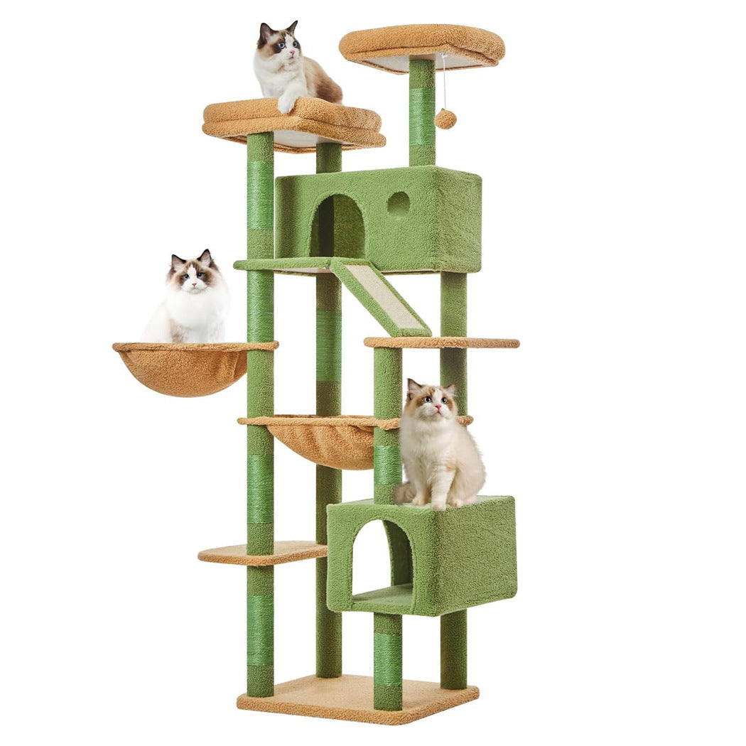 Wholesale custom large cat climbing frame big cat special wooden cat litter cat tree integrated cactus cat tree sisal