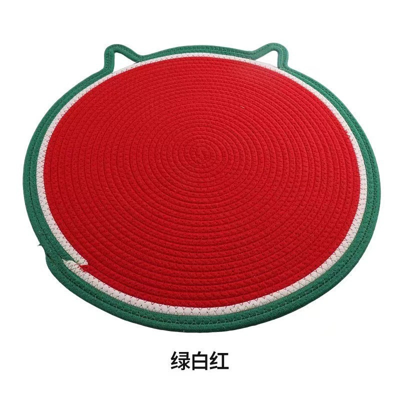 Cotton rope cat scratching pad woven pet cat sleeping cotton pad cat lying pad scratch resistant wear resistant non-stained claw pad