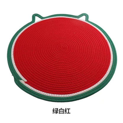 Cotton rope cat scratching pad woven pet cat sleeping cotton pad cat lying pad scratch resistant wear resistant non-stained claw pad