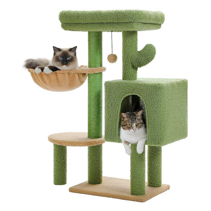 Wholesale cat climbing frame, floor-standing cats, climbing frames, tree towers, Tmall, column-grasping cats, jumping platforms, Cat Climbing Rack Cactus Cat Scratch Post Sisal Cat Toy Vertical Cat Scratch Rack Simple Cat Nest