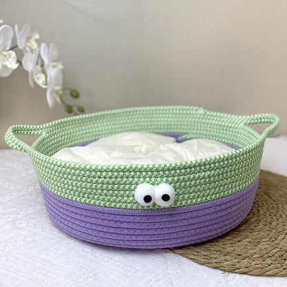 Cat litter universal all seasons dopamine rattan basket cat litter summer cat bed kitten kitten sleeping pet litter spot