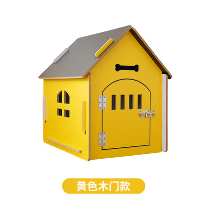 Wholesale Pet Log House Four Seasons Common Kennel Closed Dog Cage Kennel Indoor Small Dog Puppy House Outdoor Cat Nest