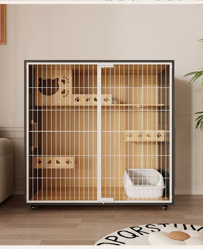Wholesale Iron Mesh Cat Villa Pet Cabinet Cat Cage Household Indoor Cat Nest Cat House Large Space Cat House Cat House Cabinet