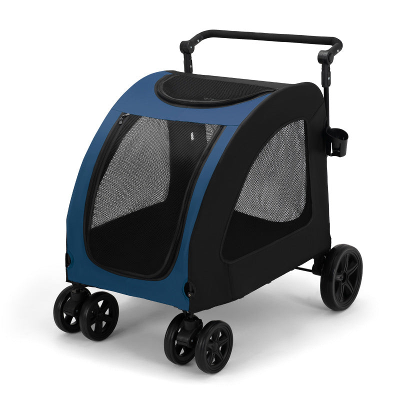 Wholesale medium and large dog pet cart dog cat teddy baby cart out small pet cart lightweight foldable