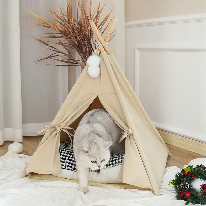 Wholesale cat litter kennel Japanese pet tent solid color cat dog small dog general pet supplies cat