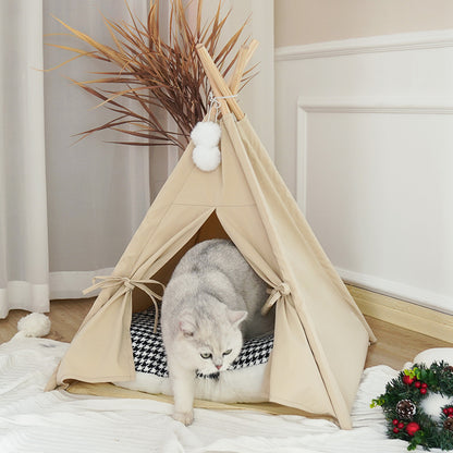 Wholesale cat litter kennel Japanese pet tent solid color cat dog small dog general pet supplies cat