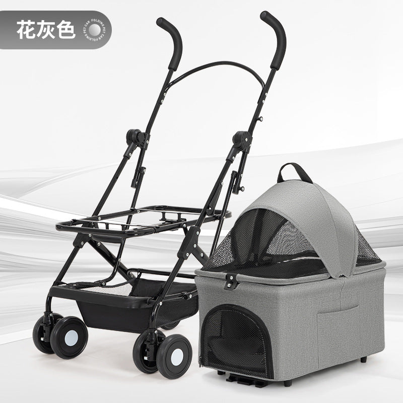 Wholesale Pet Cart Dog Cat Teddy Baby Cart Out Small Pet Cart Lightweight Foldable Outdoor Travel