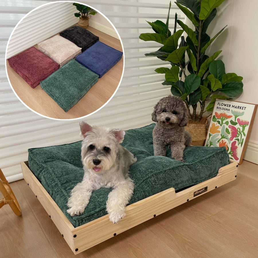 Pet tatami bed, pet dog cat Neil removable nest pad cloud velvet cotton large, medium and small dog tatami