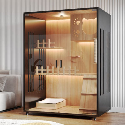 Cat Villa Wooden Cat Cage Household Indoor Double-layer Cat Cabinet Three-layer Cat House Pet Cabinet Cat Nest Cat House