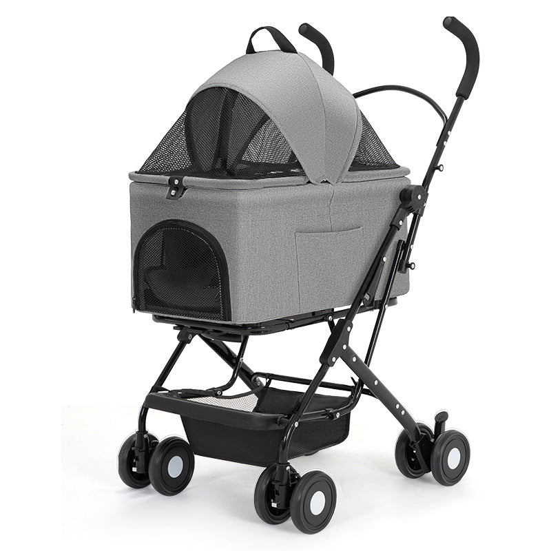 Wholesale Pet Cart Dog Cat Teddy Baby Cart Out Small Pet Cart Lightweight Foldable Outdoor Travel