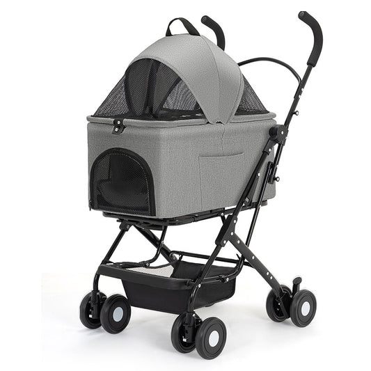 Wholesale Pet Cart Dog Cat Teddy Baby Cart Out Small Pet Cart Lightweight Foldable Outdoor Travel