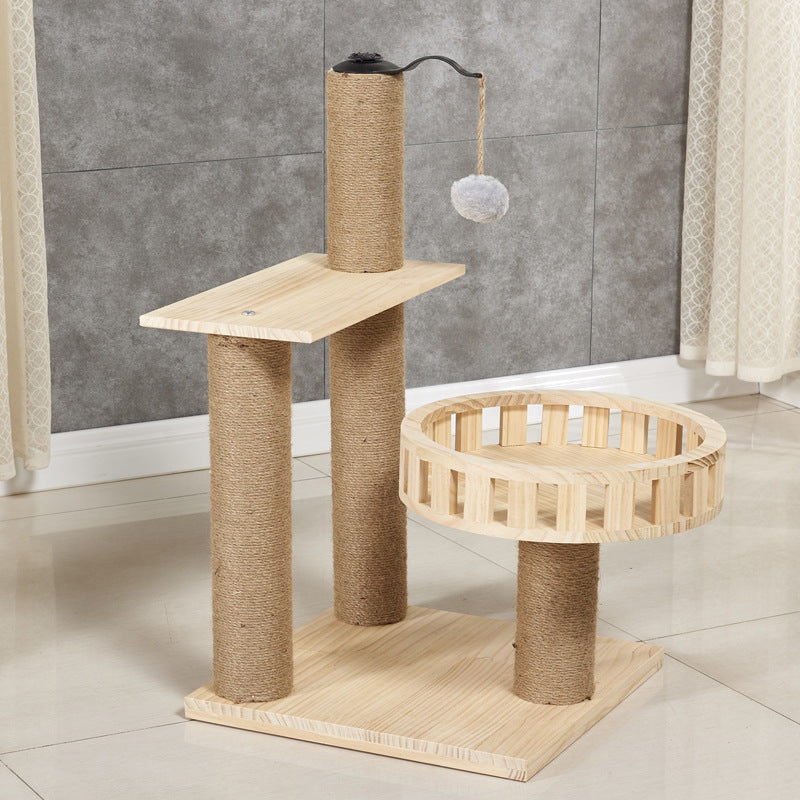 Wholesale Pine Cat Climbing Frame Cat Nest Cat House Cat Jump Platform Processing Space Capsule Cat Toys Pet Nest Pet Supplies Cat Room