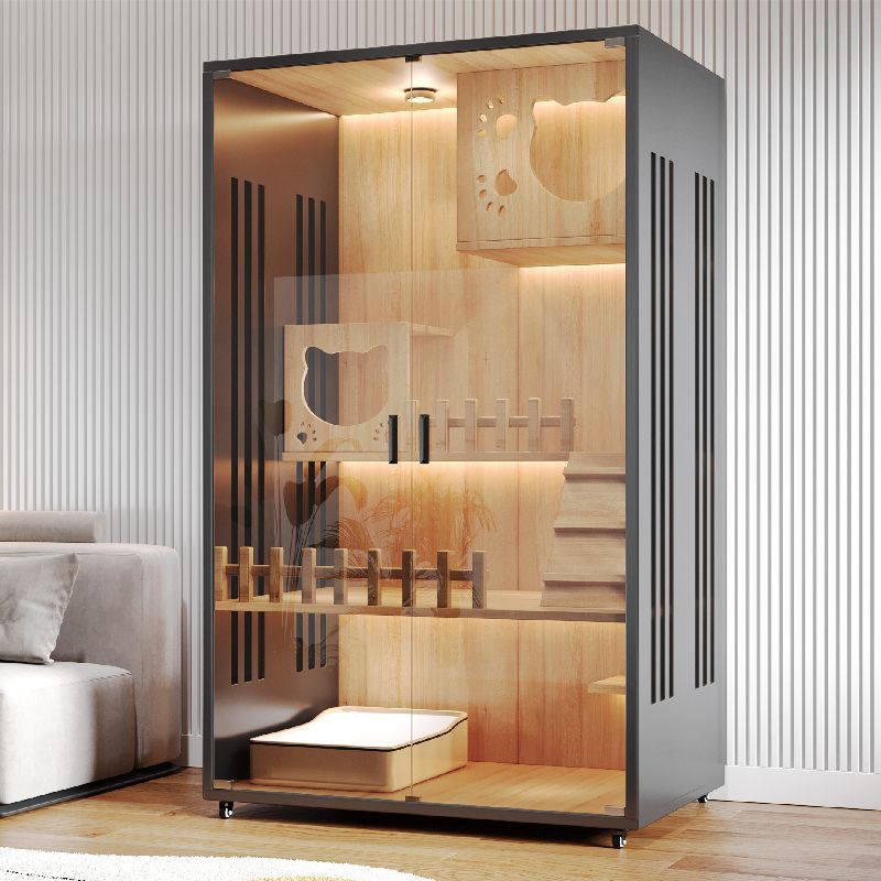 Cat Villa Wooden Cat Cage Household Indoor Double-layer Cat Cabinet Three-layer Cat House Pet Cabinet Cat Nest Cat House