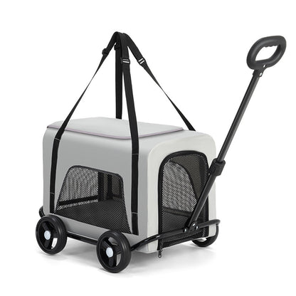 Wholesale Small Pet Cart Dog Cat Teddy Baby Cart Going Out Small Pet Cart Lightweight
