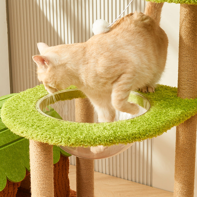 Cat climbing frame cat litter cat tree integrated cat supplies shelf cat rack cat toy small cat scratching column sisal cat scratching board