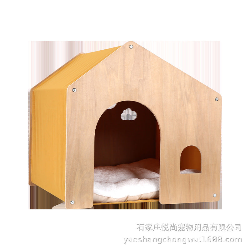 Wholesale high-grade wooden cat litter, kennel, delivery room, universal in all seasons, environmentally friendly solid wood furniture, removable and washable, not sultry
