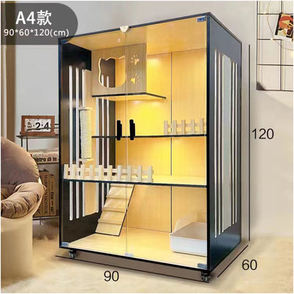 Cat villa cat cage cat cabinet wooden cat villa cat nest cat house cat big house second and third floor cat castle pet cabinet