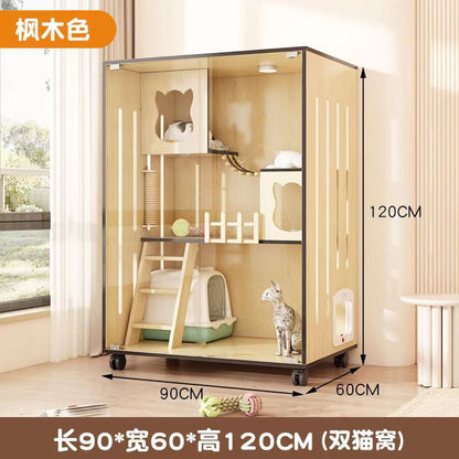 Cat Cage Cat Villa Pet Cabinet Large Free Space Luxury Cat Cat House Cat House Cat House Pet Cabinet