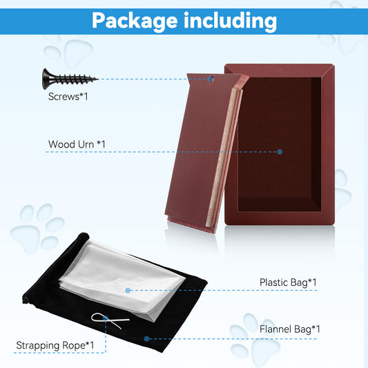 Pet Wooden Urn Creative Dog Cat Pet Coffin Box Pet Funeral Supplies Memorial Box