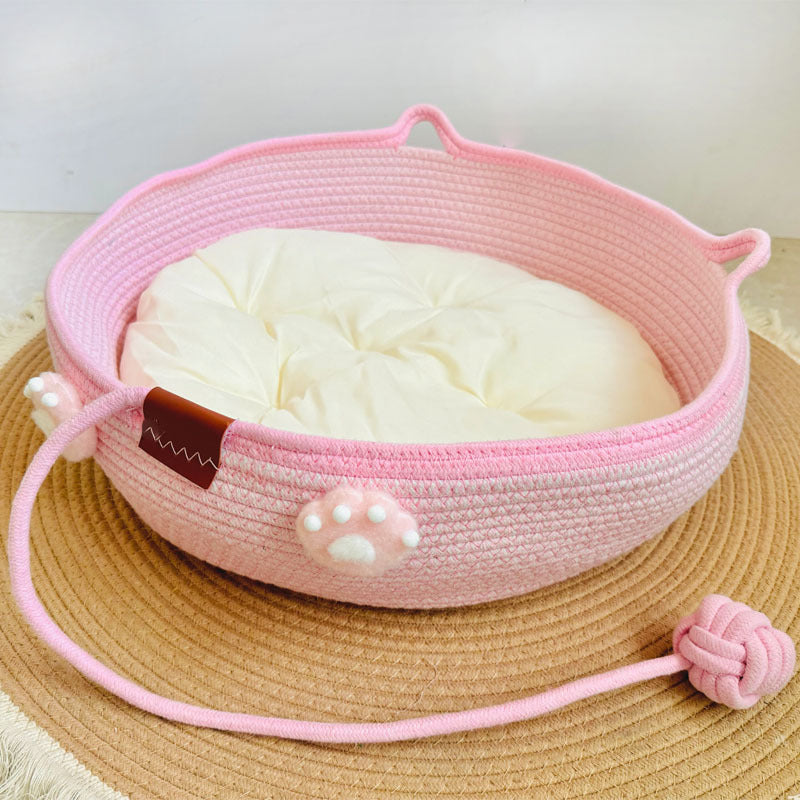 Universal in all seasons, wear-resistant, winter sleeping cat nest chips, pets can be woven with water, but cannot be washed off, scratching cat nest cotton and linen nest