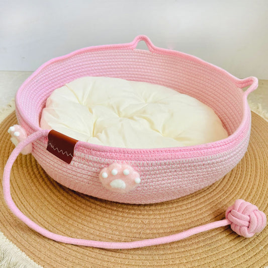 Universal in all seasons, wear-resistant, winter sleeping cat nest chips, pets can be woven with water, but cannot be washed off, scratching cat nest cotton and linen nest