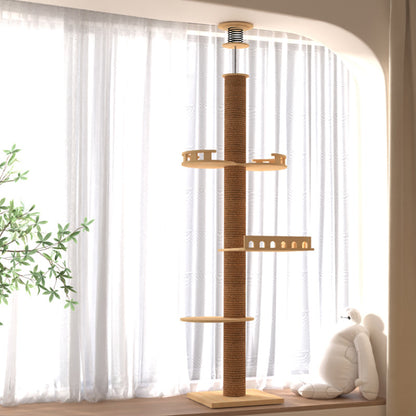 Wholesale Tongtian Post Cat Climbing Frame Cat Toy Cat Scratch Board Factory Solid Wood Bold and Firm Top-notch Cat Scratch Post