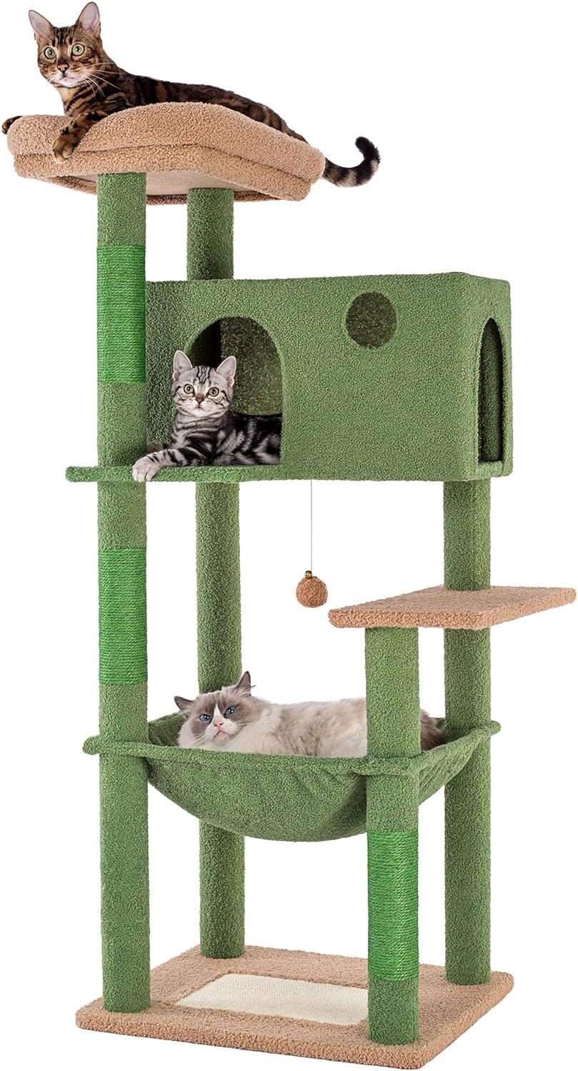 Wholesale cat climbing frame, floor-standing cats, climbing frames, tree towers, Tmall, column-grasping cats, jumping platforms, Cat Climbing Rack Cactus Cat Scratch Post Sisal Cat Toy Vertical Cat Scratch Rack Simple Cat Nest