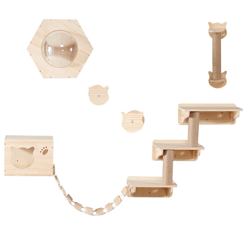 Wholesale Wall hanging cat litter cat tree cat jumping platform wall cat climbing frame cat room toy pet litter