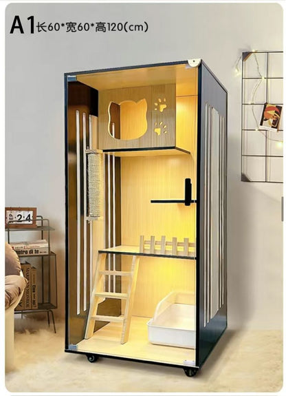 Cat villa cat cage cat cabinet wooden cat villa cat nest cat house cat big house second and third floor cat castle pet cabinet