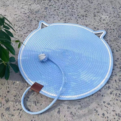 Cotton rope woven cat scratching pad toy ball integrated cat sleeping pad scratch resistant wear resistant washable pet pad
