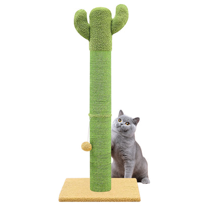 Wholesale cat climbing frame Wooden Cat Climbing Rack Cactus Cat Scratch Post Sisal Cat Toy Vertical Cat Scratch Rack Simple Cat Nest
