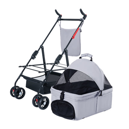 Wholesale Pet Cart Dog Cat Teddy Baby Cart Out Small Pet Cart Lightweight Foldable Outdoor Travel