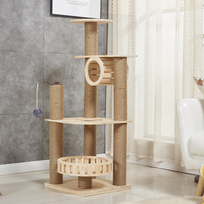 Wholesale Pine Cat Climbing Frame Cat Nest Cat House Cat Jump Platform Processing Space Capsule Cat Toys Pet Nest Pet Supplies Cat Room