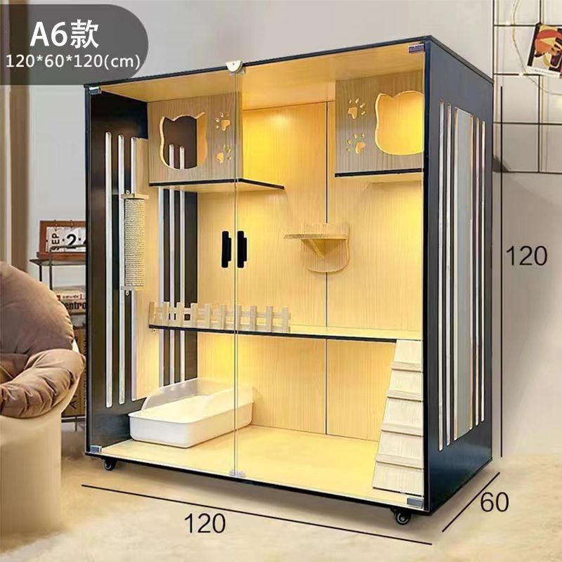 Cat villa cat cage cat cabinet wooden cat villa cat nest cat house cat big house second and third floor cat castle pet cabinet
