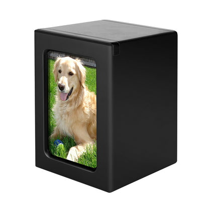 Wooden Photo Frame Pet Memorial Urn Wooden Funeral Cat Dog Memorial Urn