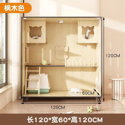 Cat Cage Cat Villa Pet Cabinet Large Free Space Luxury Cat Cat House Cat House Cat House Pet Cabinet