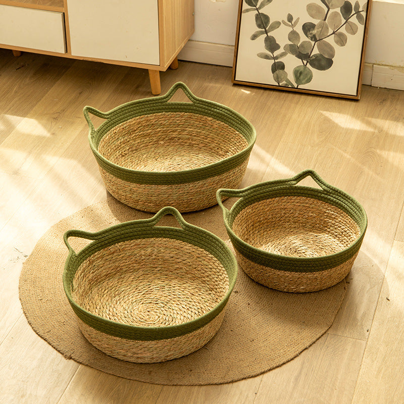 Cat nest rattan four seasons universal weaving summer cool nest cushion Internet celebrity cat scratching board integrated pet bed cat supplies